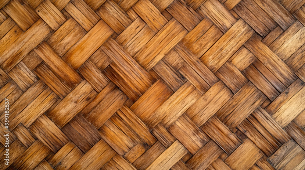 Closeup of a woven bamboo pattern, showcasing natural texture and intricate design. Closeup of a woven bamboo pattern, showcasing natural texture and intricate design.