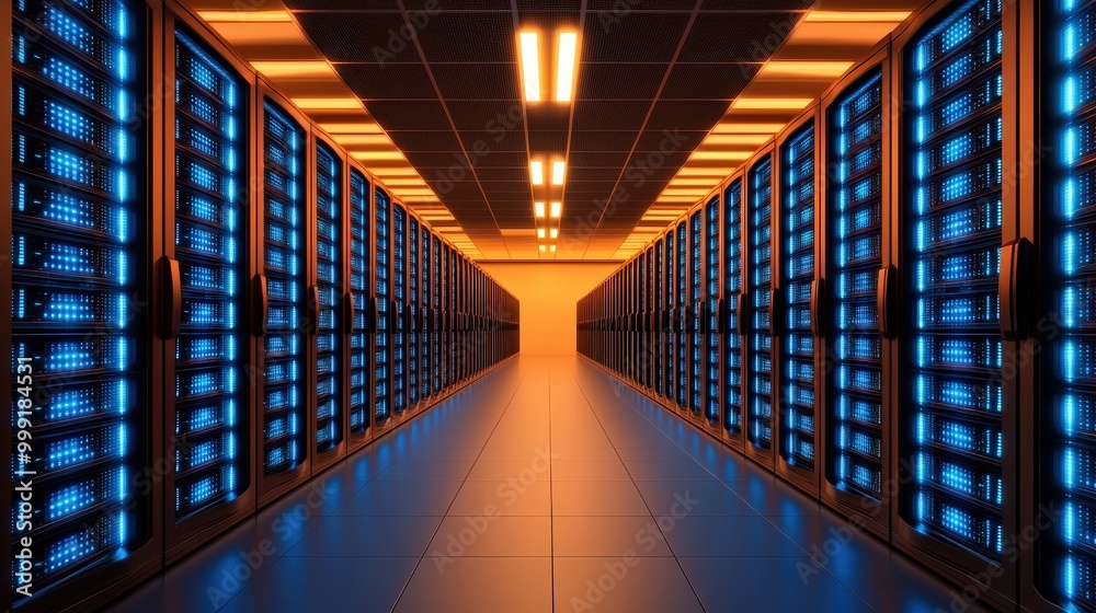 Fototapeta premium Data Center Server Room Modern Technology Infrastructure