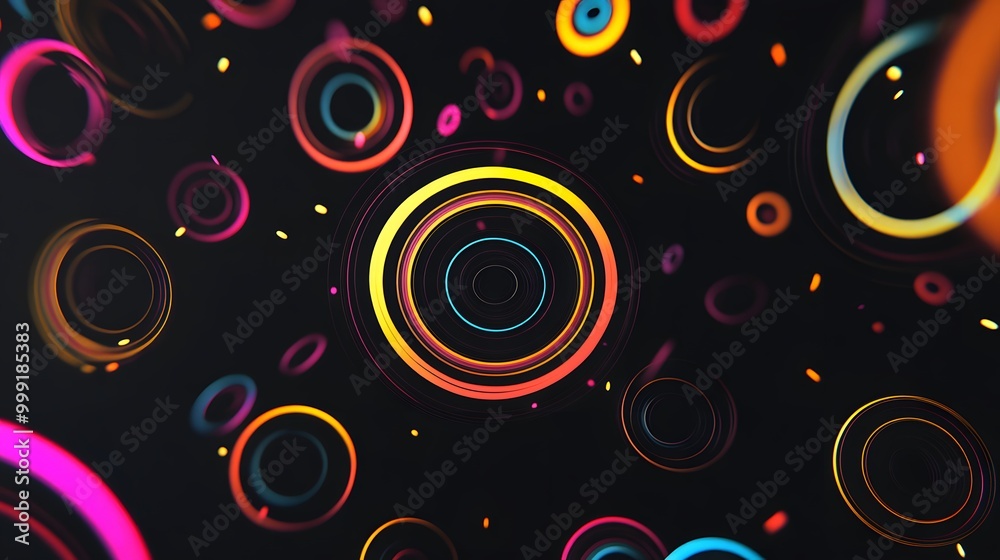 Animation of circle moving on black background. Animation of circle moving on black background.