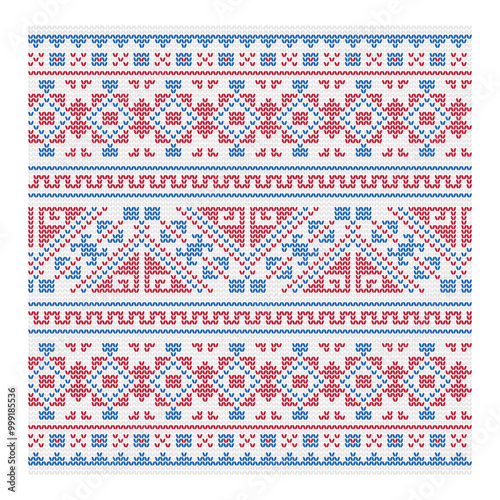 Ukrainian ornament. Imitation of knitted fabric. vector illustration. Can be used for backgrounds, patterns, covers, souvenirs, clothing, textiles and other layouts.