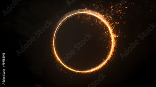 Animation of circle moving on black background. 