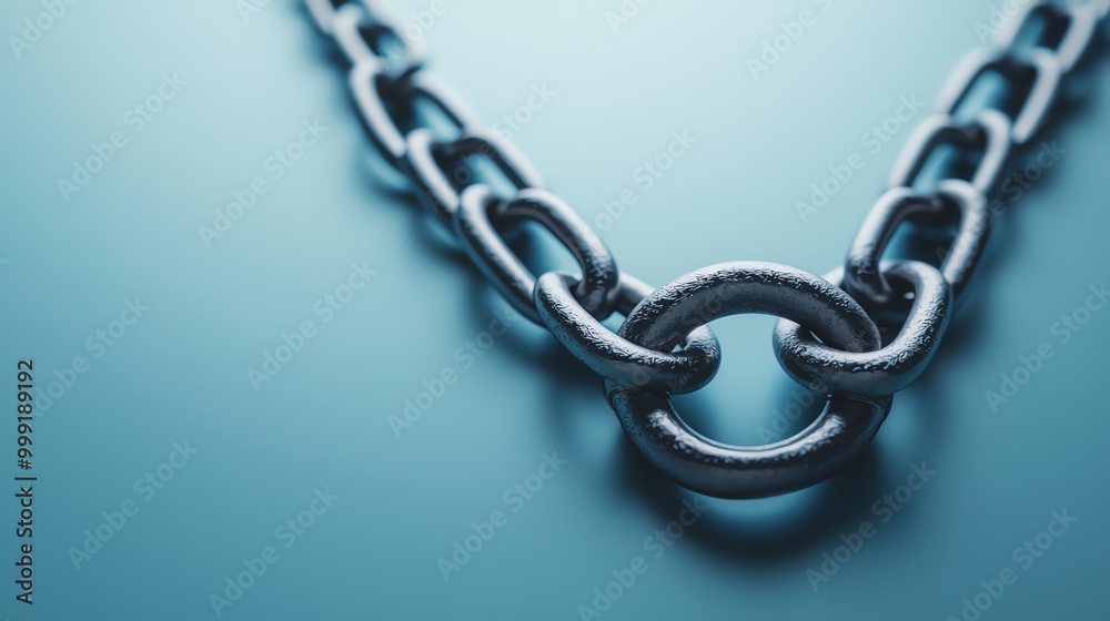 Obraz premium Broken trade chain between two countries, 3D illustration