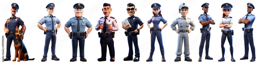 3D jobs character png cut out element set 3D jobs character png cut out element set