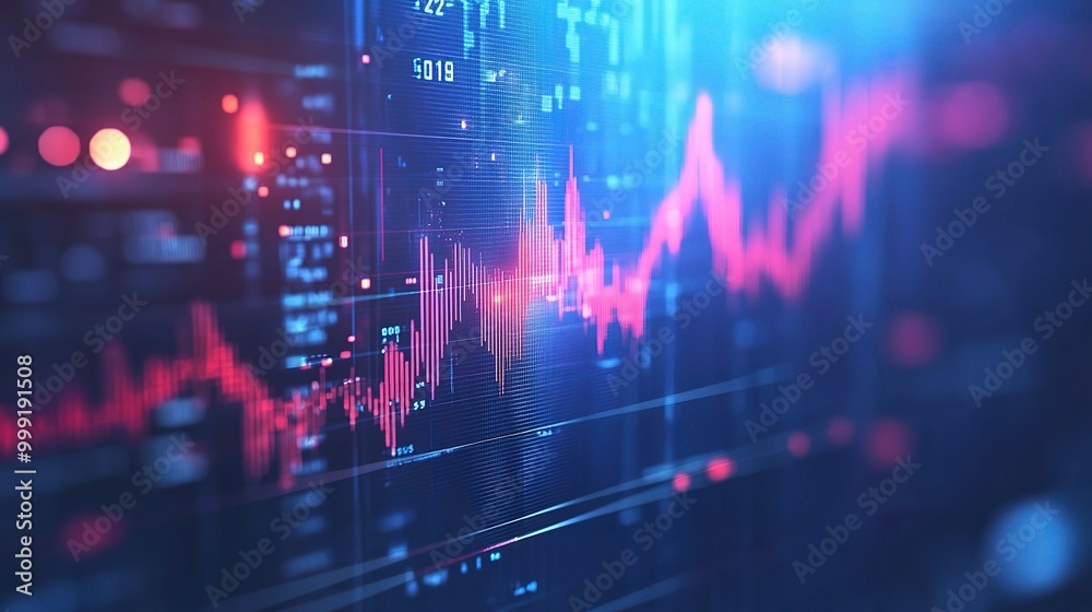 Abstract Digital Data Visualization with Graph Lines Abstract Digital Data Visualization with Graph Lines