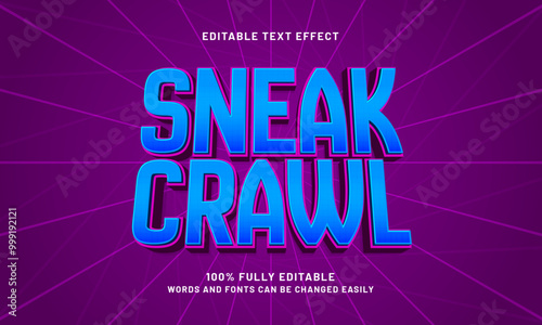 sneak crawl editable text effects with a hero and spider theme