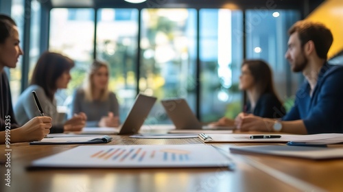 Modern Business Meeting in a Contemporary Office Space