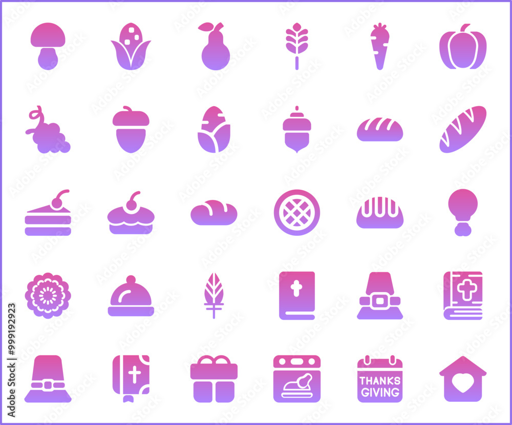 Set of Thanksgiving Icons line style. Contains such Icons as autumn, food, drink, celebration, Pilgrims, decorations, farming, gifts, nature, produce And Other Elements. Set of Thanksgiving Icons line style. Contains such Icons as autumn, food, drink, celebration, Pilgrims, decorations, farming, gifts, nature, produce And Other Elements.