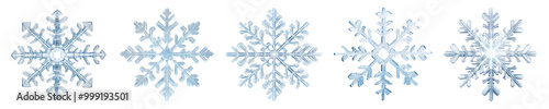 PNG blue snowflake, winter set