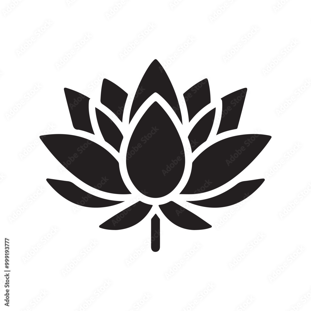 Vector Lotus Plant Icon Design - A Simple but Stylish Representation of the Lotus Flower, Perfect for Use in Wellness, Botanical, and Natural Product Branding, Offering a Serene and Timeless Symbol.
Vector Lotus Plant Icon Design - A Simple but Stylish Representation of the Lotus Flower, Perfect for Use in Wellness, Botanical, and Natural Product Branding, Offering a Serene and Timeless Symbol.
