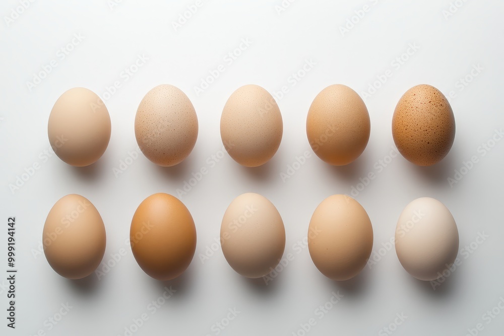 Assortment of fresh chicken eggs Assortment of fresh chicken eggs