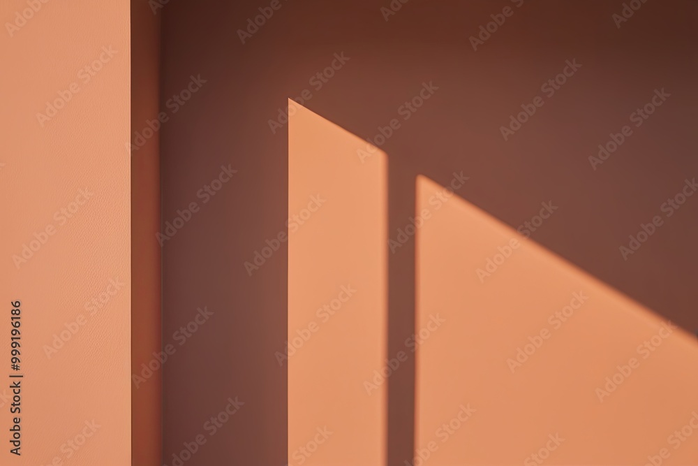 Obraz premium Digital Background Image Showcasing Warm Light and Shadows in Soft Peach Tones