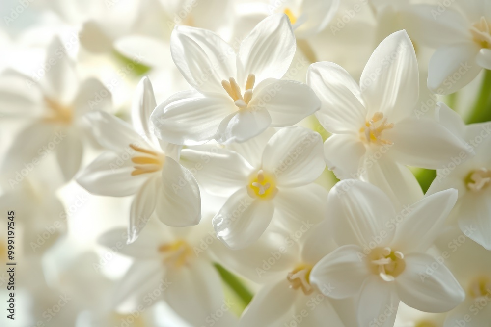 Delicate white narcissus flowers in bloom Delicate white narcissus flowers in bloom