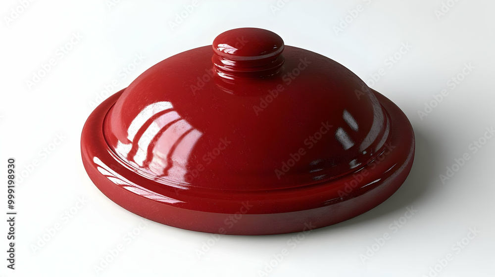 Red Dome Shaped Lid for a Pot or Pan
