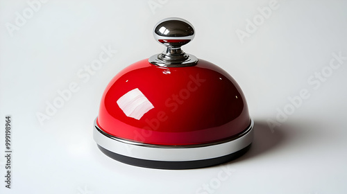 Red Bell with Chrome Top and Base