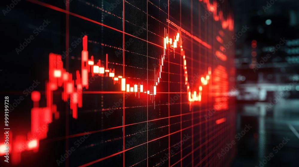 Financial Data Visualization in Red and Black Financial Data Visualization in Red and Black