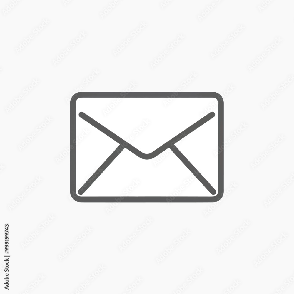 Minimalist email envelope icon Minimalist email envelope icon