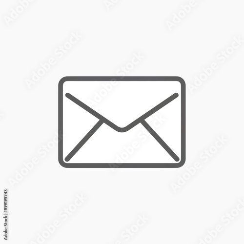 Minimalist email envelope icon