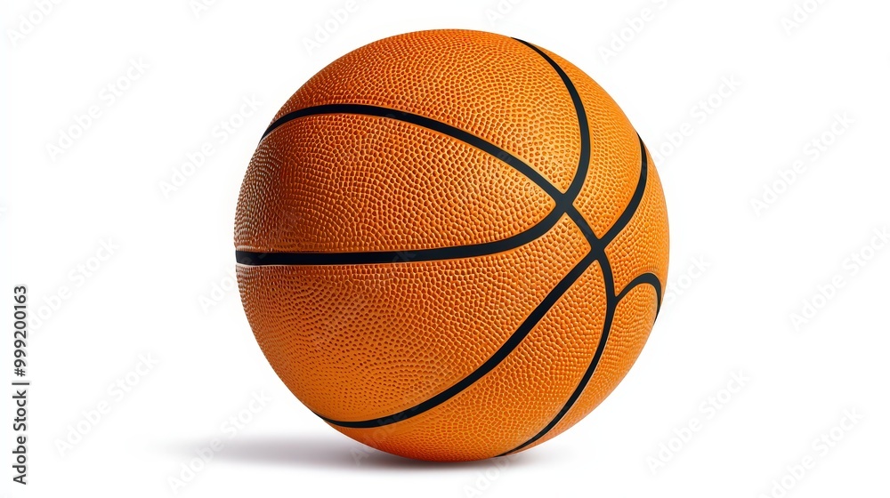 Isolated Orange Basketball Ball on White Background Sport Equipment Game Competition Isolated Orange Basketball Ball on White Background Sport Equipment Game Competition