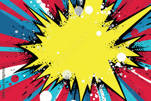 Vibrant comic explosion background