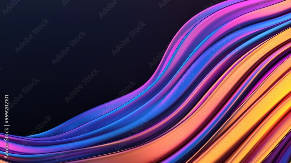 Abstract Neon Liquid Glass Waves Dynamic Holographic Pattern for Modern Design Abstract Neon Liquid Glass Waves Dynamic Holographic Pattern for Modern Design
