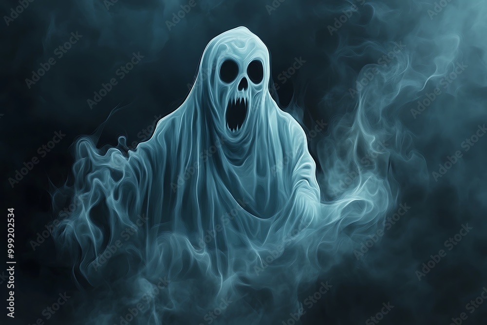 Fototapeta premium scary creepy ghost for halloween