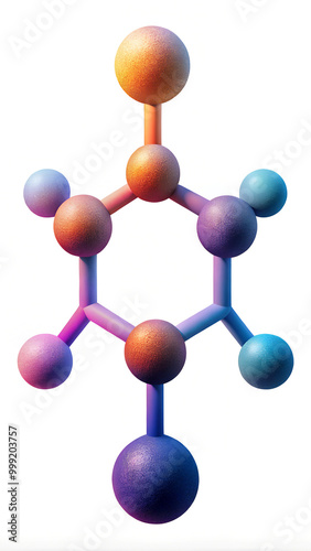 3D image of Candocuronium iodide skeletal formula - molecular chemical structure of aminosteroid isolated on white background photo