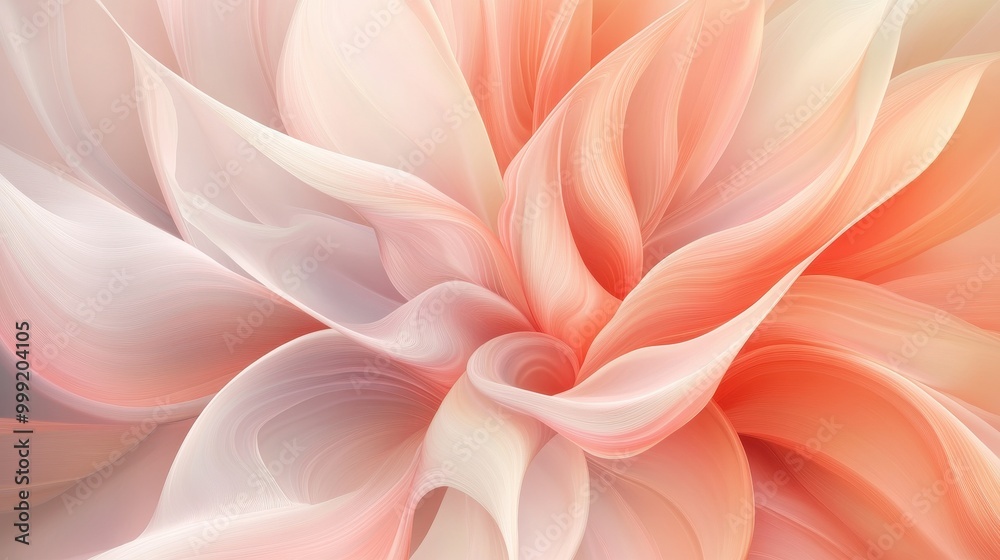 Abstract Swirling Peach and White Digital Art Background Texture. Abstract Swirling Peach and White Digital Art Background Texture.
