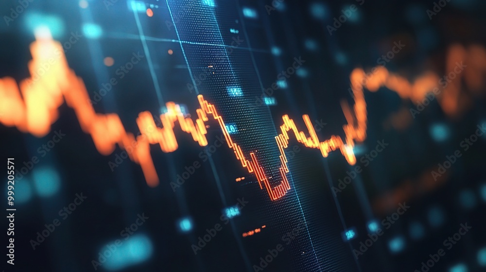 Digital Data Visualization with Graph Lines and Charts