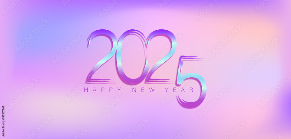 An elegant New Year 2025 design, showcasing cheerful motifs and bright colors to welcome the new year An elegant New Year 2025 design, showcasing cheerful motifs and bright colors to welcome the new year