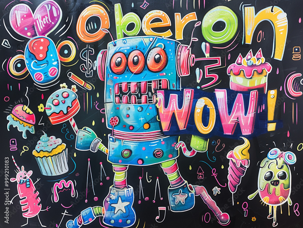 Obraz premium cute pattern with monsters