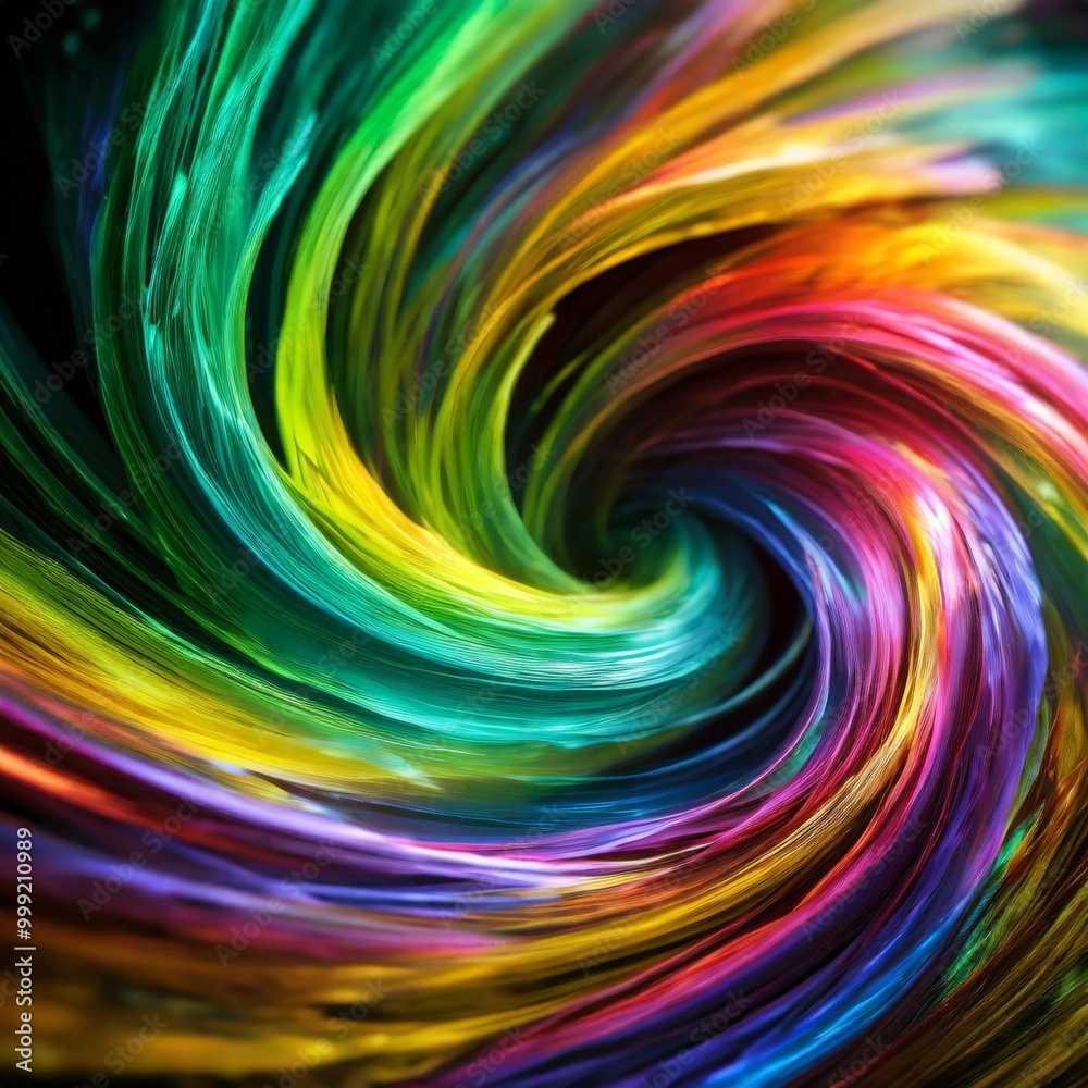 Vibrant color swirls with depth of field creating a dynamic abstract background