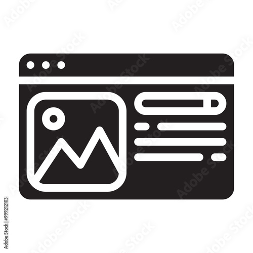 Website icon isolated on white background. Website symbol, logo illustration