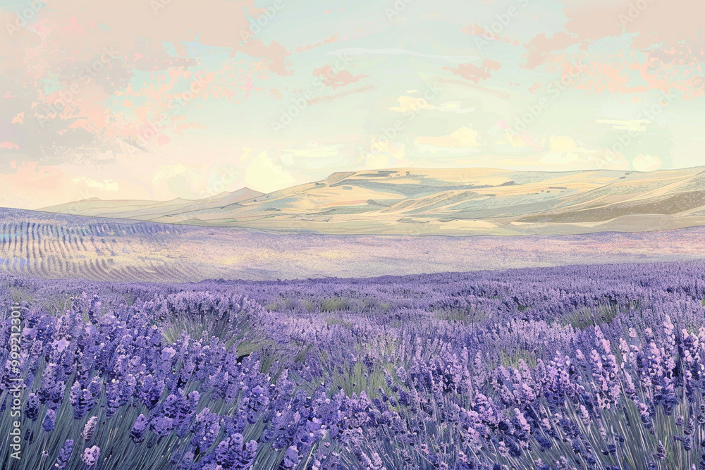 Naklejka premium Blooming lavender