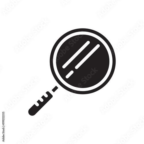 Search icon isolated on white background. Search symbol, logo illustration