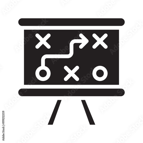 Strategy icon isolated on white background. Strategy symbol, logo illustration