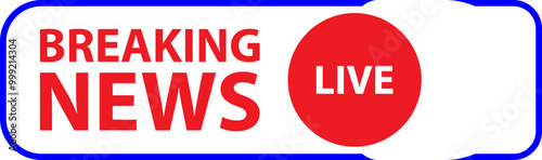 Breaking news header vector illustration. Breaking news label. Breaking news element