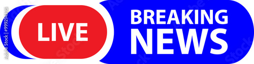 Breaking news header vector illustration. Breaking news label. Breaking news element