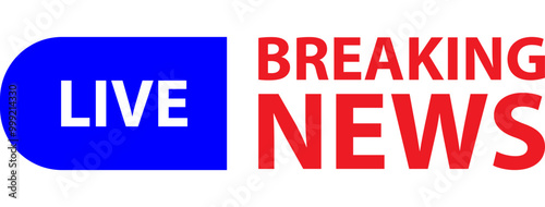 Breaking news header vector illustration. Breaking news label. Breaking news element