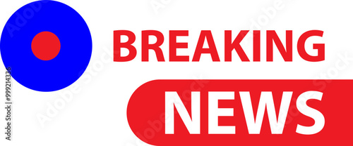 Breaking news header vector illustration. Breaking news label. Breaking news element