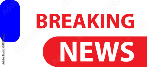 Breaking news header vector illustration. Breaking news label. Breaking news element
