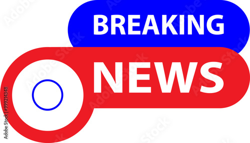 Breaking news header vector illustration. Breaking news label. Breaking news element