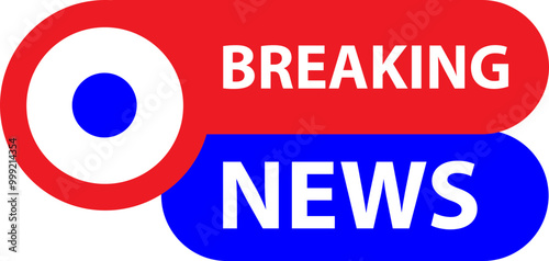 Breaking news header vector illustration. Breaking news label. Breaking news element