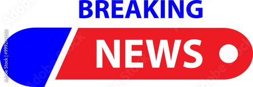 Breaking news header vector illustration. Breaking news label. Breaking news element