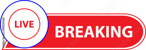 Breaking news header vector illustration. Breaking news label. Breaking news element
