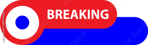 Breaking news header vector illustration. Breaking news label. Breaking news element