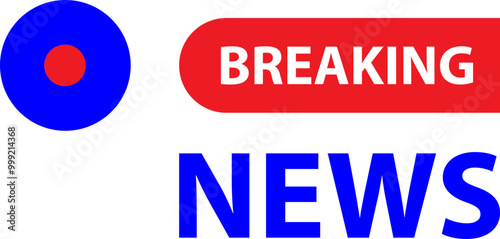 Breaking news header vector illustration. Breaking news label. Breaking news element
