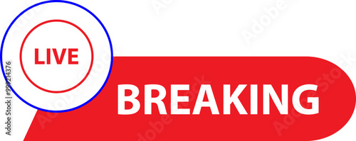 Breaking news header vector illustration. Breaking news label. Breaking news element