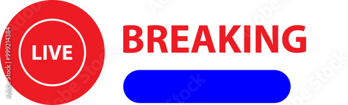Breaking news header vector illustration. Breaking news label. Breaking news element