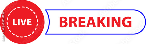 Breaking news header vector illustration. Breaking news label. Breaking news element