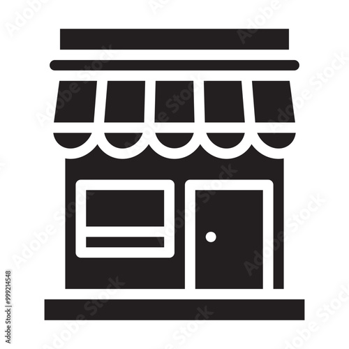 Store icon isolated on white background. Store symbol, logo illustration